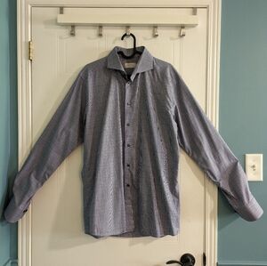 Eton checkered tartan blue M dress shirt